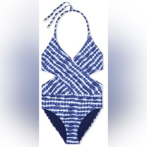 Tory Burch shibori tie dye wrap swimsuit, VGUC!